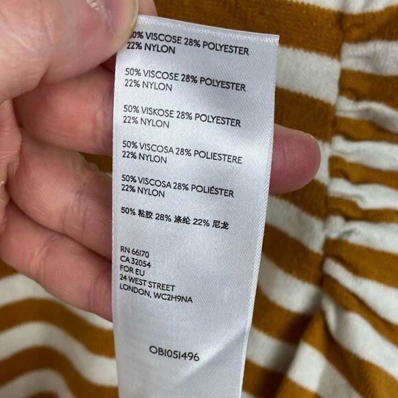 Anthropologie Jillian Flutter Sleeved‎ Top Size XS Stripe Ruffle Knit Bohemian - Picture 10 of 11